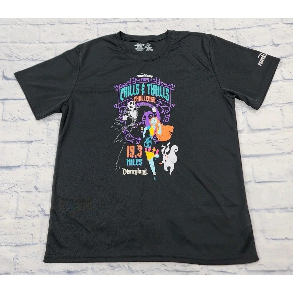runDisney 2024 Disneyland 19.3 Chills Thrills Halloween Marathon ADULT L Shirt